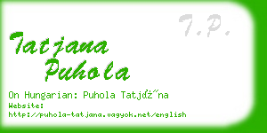 tatjana puhola business card